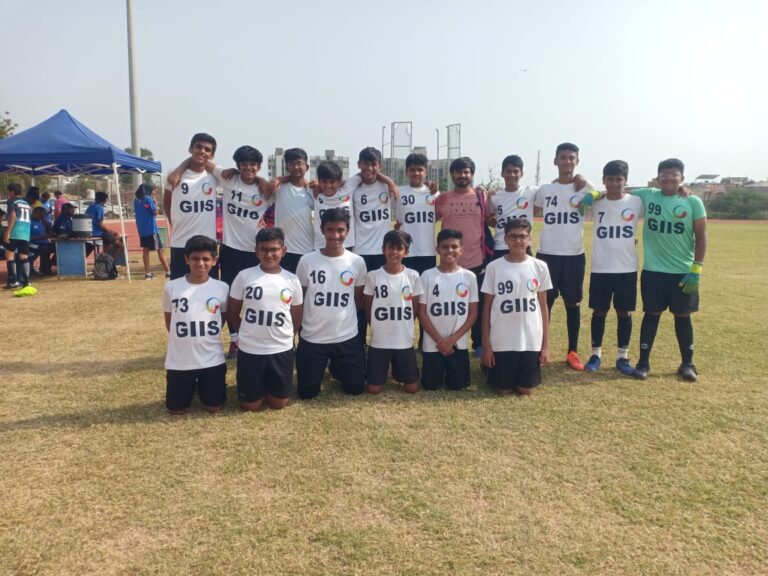 GIIS Ahmedabad qualifies for State level championship after winning U-14 SGFI district football final tournament against Udgam School