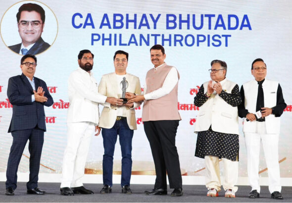 CA Abhay Bhutada received the Philanthropist of the Year Award 2026 for his efforts to bring about significant change