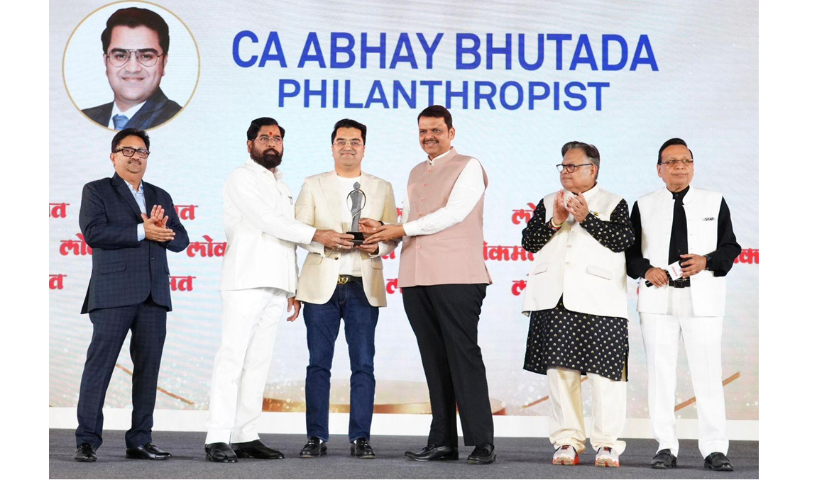 CA Abhay Bhutada received the Philanthropist of the Year Award 2026 for his efforts to bring about significant change
