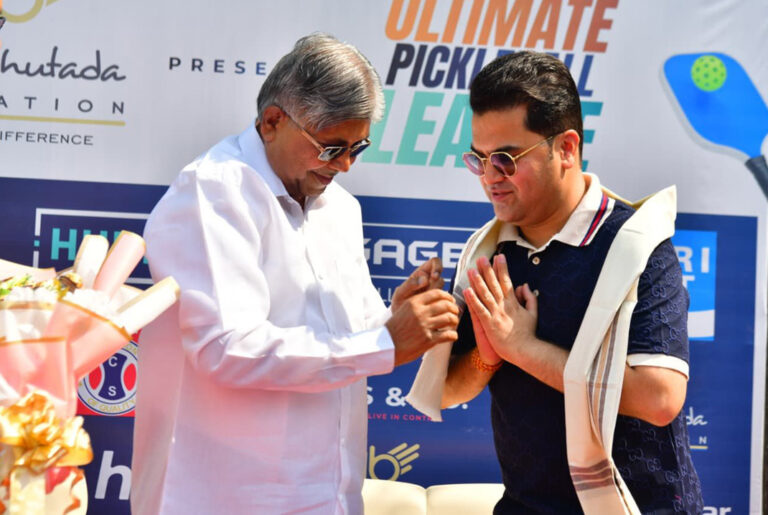 Honorable Mr. Chandrakant Patil inaugurated the Ultimate Pickleball League, organized by the Abhay Bhutada Found